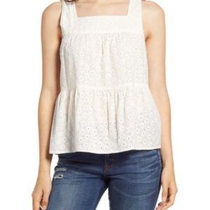 Off white sleeveless Madewell top
